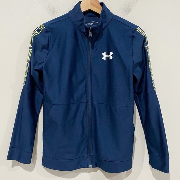 UNDER ARMOUR Boys Zip Up Lightweight Jacket Size Youth Large Golf Active Sporty - Picture 1 of 7